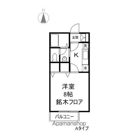 パラーシオ近藤 A(1K/2階)の間取り写真