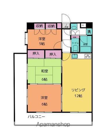 コンチェルト長尾(3LDK/4階)の間取り写真