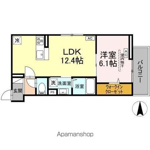 セレスティア南花畑IV(1LDK/3階)の間取り写真