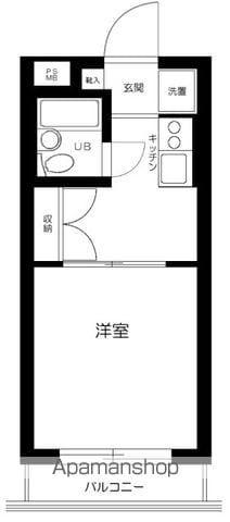 エヴェナール沼袋(1K/1階)の間取り写真