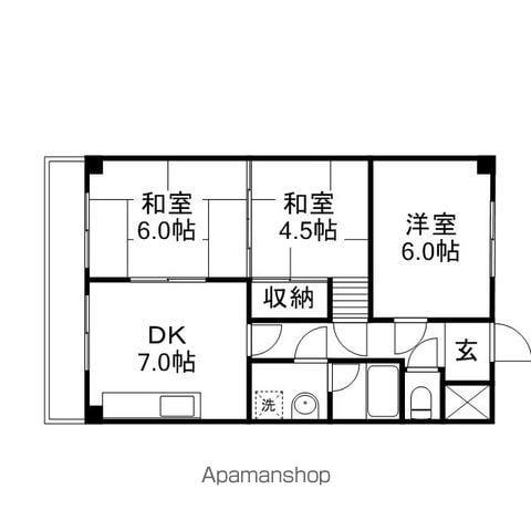 中央ハイツエクセレンス(3DK/3階)の間取り写真