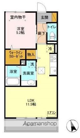 アリエッタ(1LDK/1階)の間取り写真