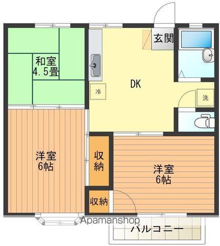 たちばな(3DK/2階)の間取り写真