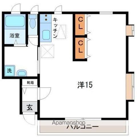 アロハヴィレッジ(ワンルーム/1階)の間取り写真