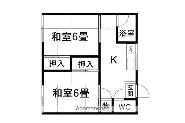 フォーブル伴野(2K/1階)の間取り写真