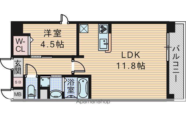 エムズセントラル上新庄(1LDK/5階)の間取り写真