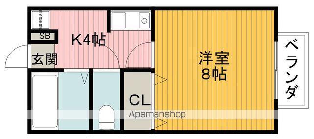 コスモ・ハウス(1K/2階)の間取り写真