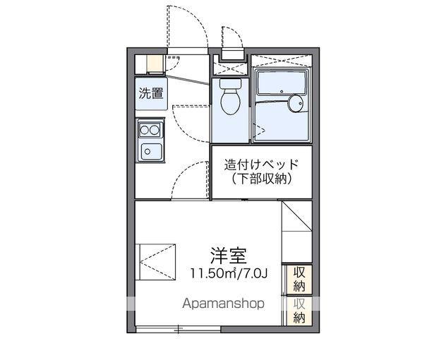 レオパレスコンフォート上東雲(1K/2階)の間取り写真