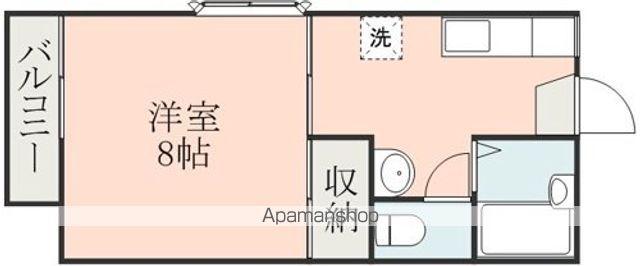 コーポ川原(1K/2階)の間取り写真
