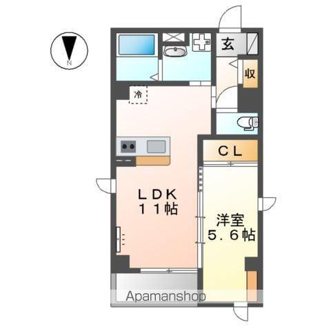 センチュリーハイツ金城(1LDK/3階)の間取り写真