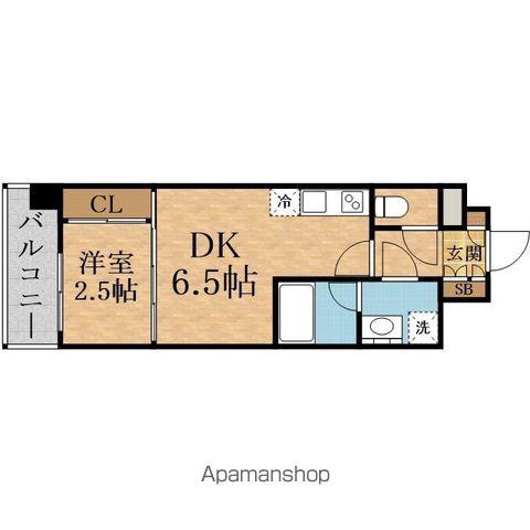 COMFORIA・LIVE京橋(1DK/7階)の間取り写真