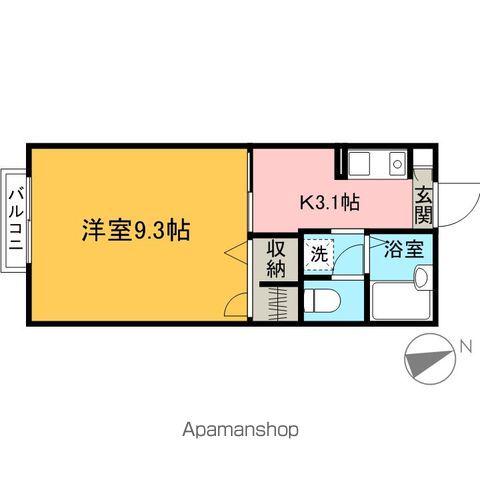 サンモール(1K/1階)の間取り写真