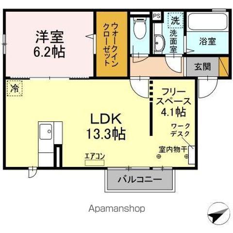 フェリーチェ(1LDK/2階)の間取り写真