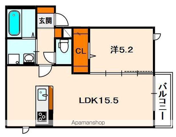 イデアルコートⅦ(1LDK/3階)の間取り写真