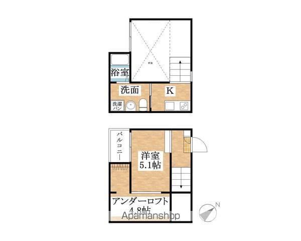 ラフェリオ(ワンルーム/1階)の間取り写真
