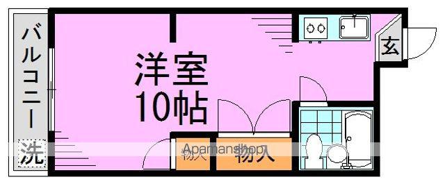 パルコーポフジ(ワンルーム/3階)の間取り写真