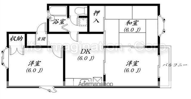 カーサ・デ・ソル守山(3DK/1階)の間取り写真