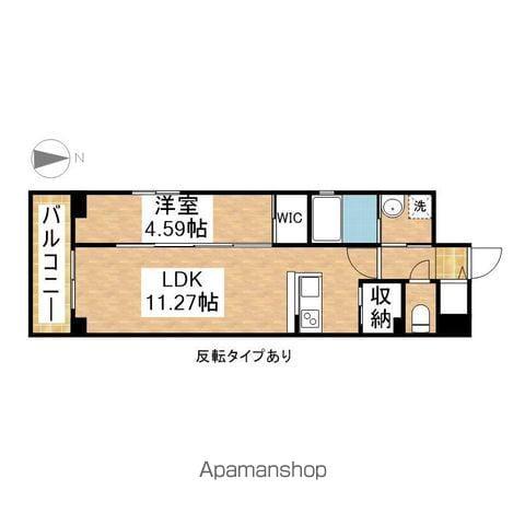 フォルティス今池(1LDK/11階)の間取り写真