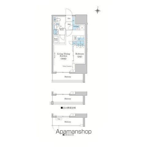 スタイリオ蒲田ウエスト(1LDK/3階)の間取り写真