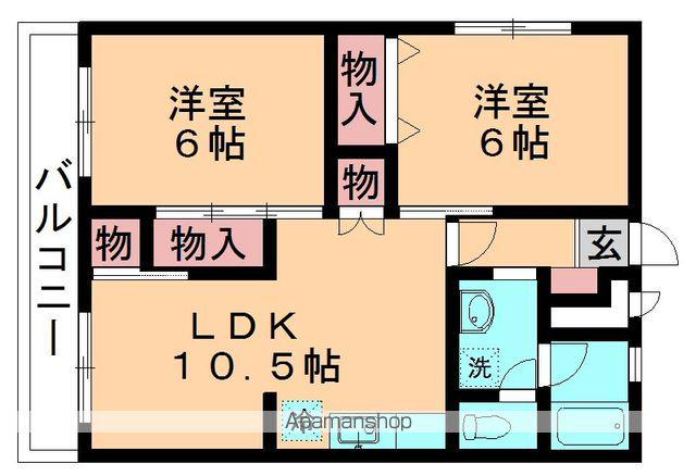 パークサイドみつわ台(2LDK/1階)の間取り写真