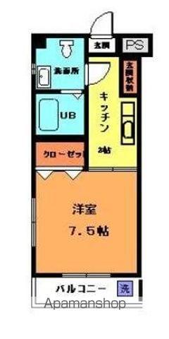 キャッスルEYA(1K/4階)の間取り写真