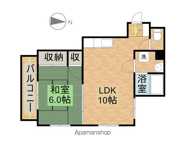 メゾンリク(1LDK/2階)の間取り写真