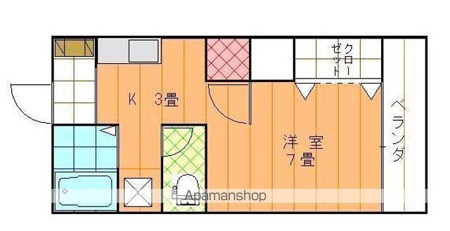 東一万ビル(1K/2階)の間取り写真