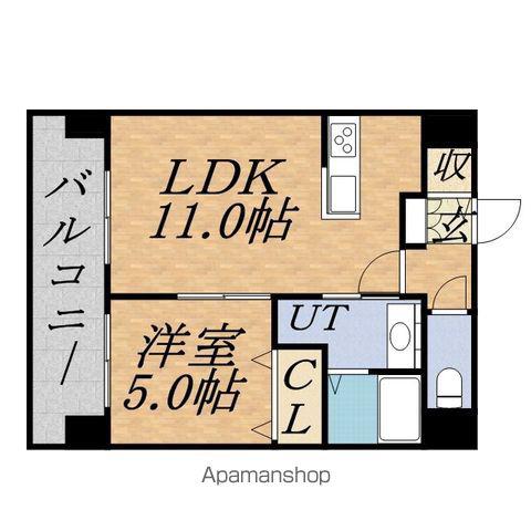マストライフ知事公館(1LDK/2階)の間取り写真