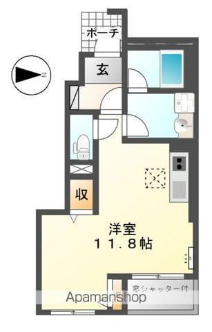 ロベリアチャコ(ワンルーム/1階)の間取り写真