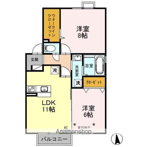 ラメーラ・RICO A/B/C(2LDK/2階)の間取り写真