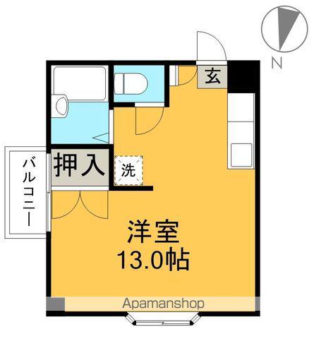 エンジェルガーデン(ワンルーム/2階)の間取り写真