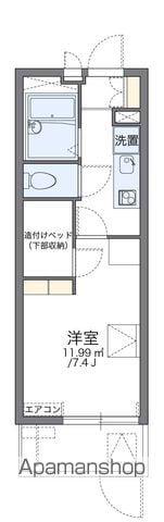 レオパレスホワクラハイツ(1K/1階)の間取り写真