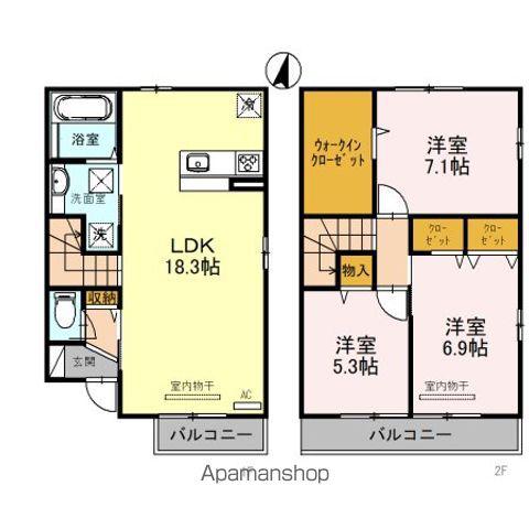 アビタシオンＪＩＮ(3LDK)の間取り写真