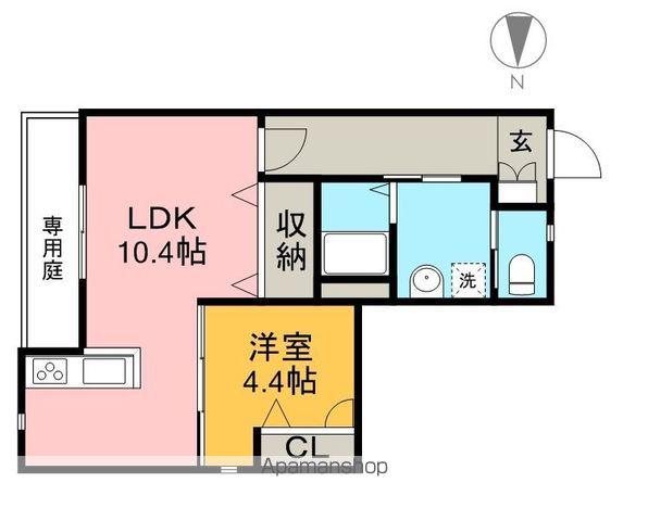 シャーメゾンノワドゥココ(1LDK/1階)の間取り写真