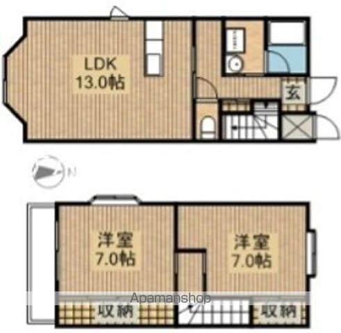 エスティハウス(2LDK)の間取り写真
