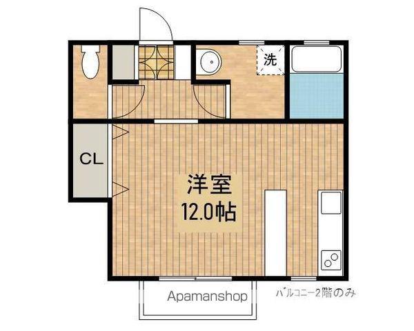 Mハイブリッヂ(ワンルーム/1階)の間取り写真