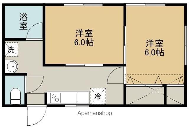 コーポきみまち2(2K/2階)の間取り写真