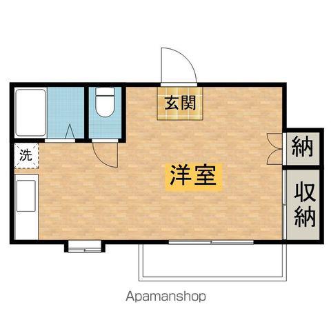 カワイビル(ワンルーム/2階)の間取り写真