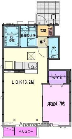 DIVERSITA上野町 A(1LDK/1階)の間取り写真
