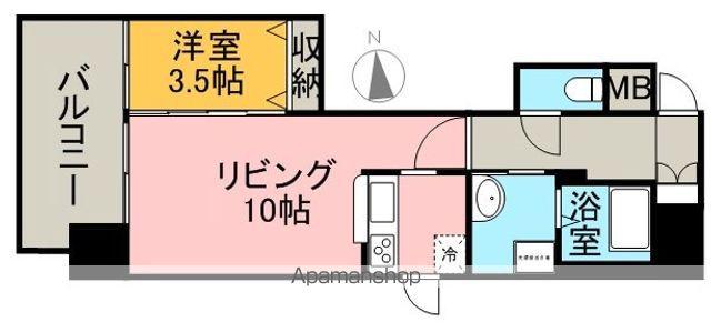 グランシャリオ栄(1LDK/2階)の間取り写真