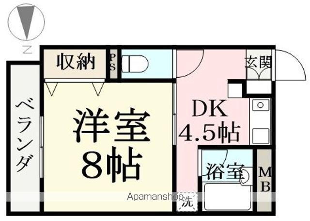 MOREビル(1DK/2階)の間取り写真