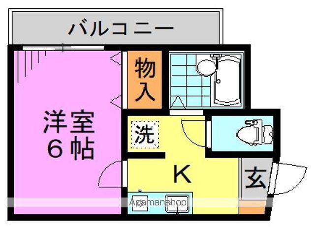 グランデュール富士見町A(1K/1階)の間取り写真