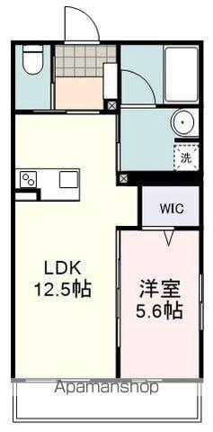 THE6(1LDK/5階)の間取り写真