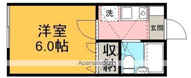 グランモア西原(1K/1階)の間取り写真