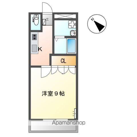 アシューレSR(1K/2階)の間取り写真
