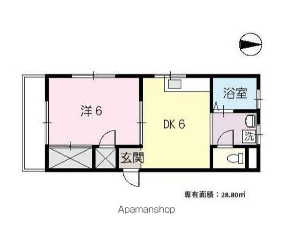 松広ビル(1DK/3階)の間取り写真