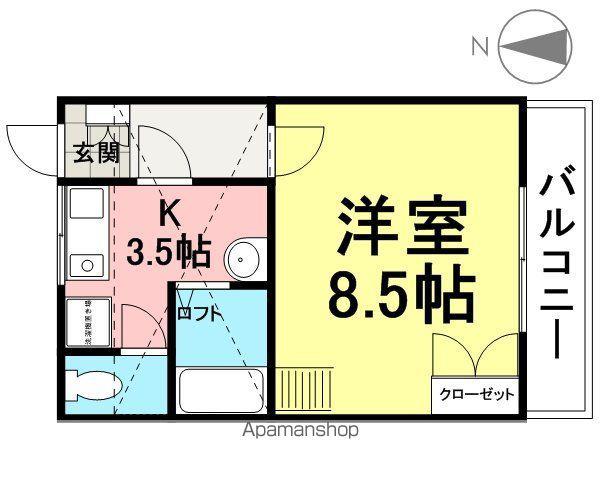 サウンドグレースP3(1K/3階)の間取り写真