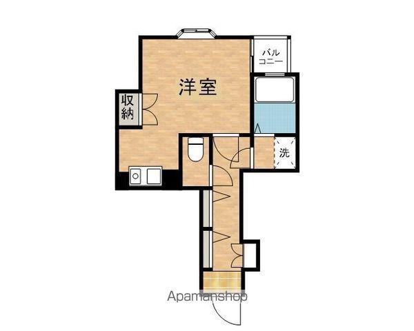 アップルコート(ワンルーム/8階)の間取り写真