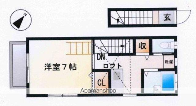 サントロぺB(1K/2階)の間取り写真