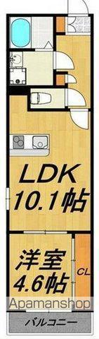 LE COCON三郷(1LDK/3階)の間取り写真